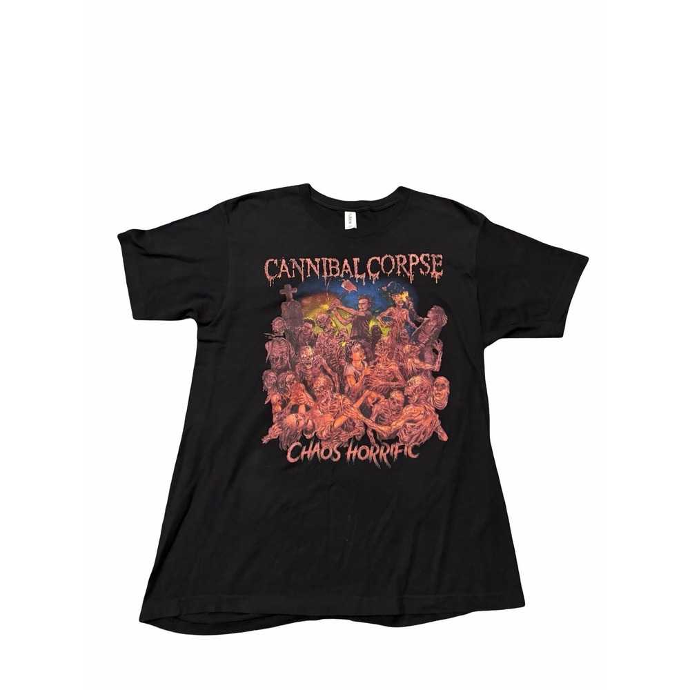 Cannibal Corpse Chaos Horrific T Shirt Mens Large Black Band Graphic Metal